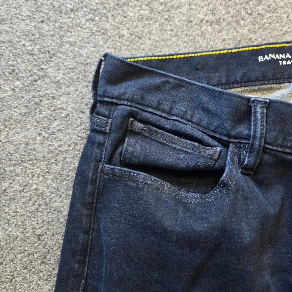 Banana Republic Jeans Mens Size 32x34 Blue Dark Wash Stretch Tapered Capsule